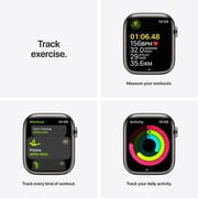 Apple Watch Series 7 GPS + Cellular, 45mm Graphite Stainless Steel Case with Graphite Milanese Loop