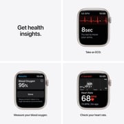 Apple Watch Series 7 GPS, 41mm Starlight Aluminium Case with Starlight Sport Band – Middle East Version