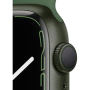 Apple Watch Series 7 GPS ، هيكل من الألومنيوم باللون الأخضر مقاس 41 ملم مع سوار Clover Sport - عادي