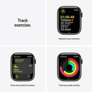 Apple Watch Series 7 GPS ، هيكل من الألومنيوم باللون الأخضر مقاس 41 ملم مع سوار Clover Sport - عادي