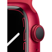 ساعة أبل سلسلة 7 نظام تحديد المواقع مقاس 41 مم المنتج (الأحمر) حافظة من الألومنيوم مع برودوكت (الأحمر) سوار رياضي - إصدار الشرق الإوسط