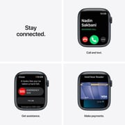 Apple Watch Series 7 GPS, 45mm Midnight Aluminium Case with Midnight Sport Band – Middle East Version