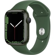 Apple Watch Series 7 GPS ، هيكل من الألومنيوم باللون الأخضر مقاس 45 ملم مع سوار Clover Sport - عادي