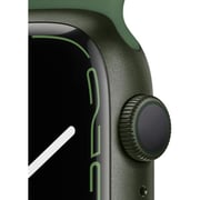 Apple Watch Series 7 GPS ، هيكل من الألومنيوم باللون الأخضر مقاس 45 ملم مع سوار Clover Sport - عادي