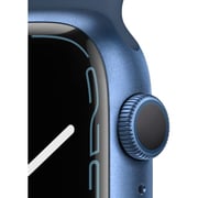 Apple Watch Series 7 GPS، 45mm Blue Aluminium Case with Abyss Blue Sport Band - عادي