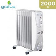 Gratus Oil Heater 9 Fins 2000w - White