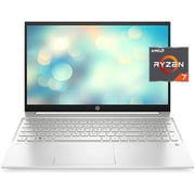 Hp Pavilion 15-eh1075cl Laptop With 15.6inch Fhd Ips Touch, Amd Ryzen 7-5700u- Processor, 16gb Ram, 512gb Ssd Windows 10 Home, Amd Radeon Graphics, Silver English Keyboard