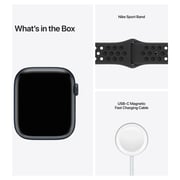 Apple Watch Nike Series 7 GPS + Cellular, 41mm Midnight Aluminium Case with Anthracite/Black Nike Sport Band – Middle East Version