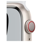 Apple Watch Nike Series 7 GPS + Cellular, 45mm Starlight Aluminium Case with Pure Platinum/Black Nike Sport Band - Middle East Version