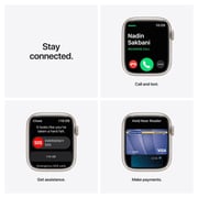 Apple Watch Nike Series 7 GPS + Cellular, 45mm Starlight Aluminium Case with Pure Platinum/Black Nike Sport Band - Middle East Version