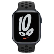 Apple Watch Nike Series 7 GPS + Cellular, 45mm Midnight Aluminium Case with Anthracite/Black Nike Sport Band – Middle East Version