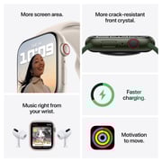 Apple Watch Nike Series 7 GPS + Cellular, 45mm Midnight Aluminium Case with Anthracite/Black Nike Sport Band – Middle East Version