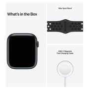 Apple Watch Nike Series 7 GPS + Cellular, 45mm Midnight Aluminium Case with Anthracite/Black Nike Sport Band – Middle East Version