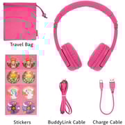 Buddyphones Play+ BP-PLAYP-PINK On Ear Wireless Headset Rose Pink