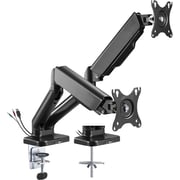Navodesk Control Monitor Arms Model C, Ergonomic Monitor Desk Mount With Gas Spring Tech, Usb & Multimedia Hub By Navodesk (dual, Pure Black)