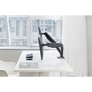 Navodesk Control Monitor Arms Model C, Ergonomic Monitor Desk Mount With Gas Spring Tech, Usb & Multimedia Hub By Navodesk (dual, Pure Black)