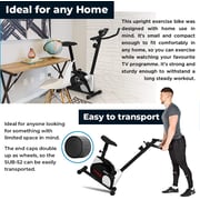 Sparnod Fitness Sub-52 Upright Bike For Home Gym Lcd Display, Height Adjustable Seat, Compact Design - Perfect Cardio Exercise Cycle Machine For Small Spaces