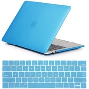 Rdn Compatible For New Macbook Pro 13 Inch Case 2019 2018 2017 2016 Release With/without Touch Bar Model A2159 A1989 A1706 A1708 Frosted Hard Shell Silicone Keyboard Cover (sky Blue)