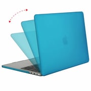 Rdn Compatible For New Macbook Pro 13 Inch Case 2019 2018 2017 2016 Release With/without Touch Bar Model A2159 A1989 A1706 A1708 Frosted Hard Shell Silicone Keyboard Cover (sky Blue)