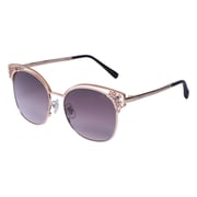 Chopard Schc24s 08my Cat-eye Gold Fullrim Sunglasses For Women (brown Lens)