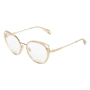 Police Vpla03 08ff Cat-eye Gold Fullrim Eyeglasses For Women