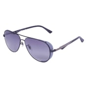 Police Spl721 01hm Aviator Black Fullrim Sunglasses For Unisex (grey Lens)