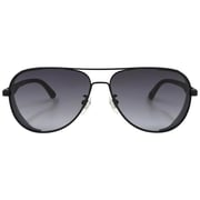 Police Spl721 01hm Aviator Black Fullrim Sunglasses For Unisex (grey Lens)