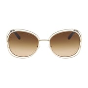Chloe Ce119s 786 Butterfly Gold Fullrim Sunglasses For Women (brown Lens)