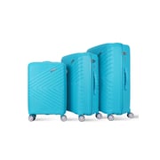 Para John Pjtr3149 Bricks 3 Pcs Trolley Luggage Set, Black