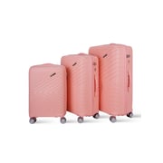 Para John PJTR3149 Bricks 3 Pcs Trolley Luggage Set, Pink