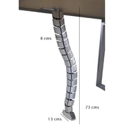 Mahmayi Ergo Cable Management Snake - Cable Organiser - Abs Material - Coated With Silver Powder - Desk Cable Management - Modern Style
