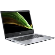 Acer Aspire 1 (2021) Laptop - Intel Celeron-N4500 / 14inch FHD / 4GB RAM / 128GB SSD / Shared Intel UHD Graphics / Windows 11 Home / English & Arabic Keyboard / Silver / Middle East Version - [A114-33-C11W]