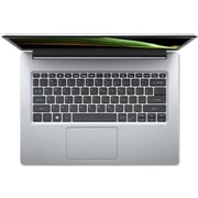 Acer Aspire 1 (2021) Laptop - Intel Celeron-N4500 / 14inch FHD / 4GB RAM / 128GB SSD / Shared Intel UHD Graphics / Windows 11 Home / English & Arabic Keyboard / Silver / Middle East Version - [A114-33-C11W]