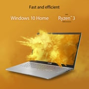ASUS (2019) Laptop - AMD Ryzen 3-2350U / 15.6inch FHD / 4GB RAM / 256GB SSD / Shared AMD Radeon Graphics / Windows 10 Home / English & Arabic Keyboard / Silver / Middle East Version - [M515DA-EJ1104T]