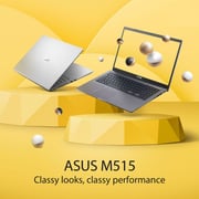 ASUS (2019) Laptop - AMD Ryzen 3-2350U / 15.6inch FHD / 4GB RAM / 256GB SSD / Shared AMD Radeon Graphics / Windows 10 Home / English & Arabic Keyboard / Silver / Middle East Version - [M515DA-EJ1104T]