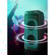 evvoli Portable Party Speaker Bluetooth With Two Wireless MIC, Built In Lights and Splashproof Design 160W EVAUD-PT160B