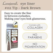 Lovejeveil Japanese Collagen Liquid Eyeliner Tip Dark Brown