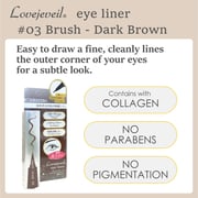 Lovejeveil Japanese Collagen Liquid Eyeliner Brush Dark Brown