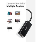 Ugreen USB 2.0 Ethernet Adapter 10cm Black
