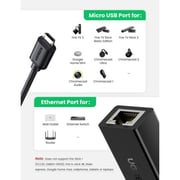 Ugreen Ethernet Adapter for TV Stick 1m Black