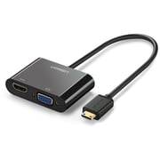 Ugreen HDMI to VGA + HDMI Converter Black