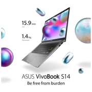 ASUS VivoBook S14 (2020) Laptop - AMD Ryzen 7-4700U / 14inch FHD / 8GB RAM / 512GB SSD / Shared AMD Radeon Graphics / Windows 10 Home / English & Arabic Keyboard / Indie Black / Middle East Version - [M433IA-EB488T]