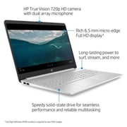 لاب توب اتش بي نوت بوك 15-dy2172wm بشاشة 15.6 انش فل اتش دي ، كور- I7-1165G7- معالج ، 16 جيجا رام ، 512 جيجا اس اس دي ، كاميرا ، ويندوز 10 هوم ، انتل ايريس اكس اي جرافيكس ، فضي ، ضمان لمدة سنة