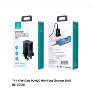 Usams Dual Port Wall Charger Black