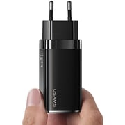 Usams 3 Port Wall Charger Black