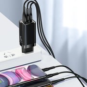 Usams 3 Port Wall Charger Black