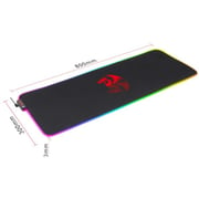 Redragon RGB LED Gaming Mouse Pad Black/Red