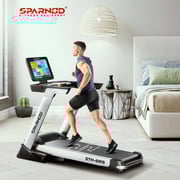 Sparnod Fitness STH-6010 Treadmill for Home Use - 40cm WiFi Touch Screen / Entertainment Apps / 6HP Motor / 150kg Capacity / 1-18.8 km/h / Auto-Incline / Foldable- Free Installation
