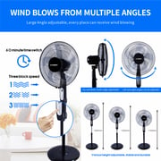 Stargold 16 Pedestal Fan Oscillating 60w Electric Stand Fan Sg-4041 Black