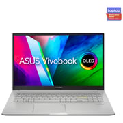ASUS VivoBook 15 OLED (2020) Laptop - 11th Gen / Intel Core i5-1135G7 / 15.6inch FHD OLED / 8GB RAM / 512GB SSD / 2GB NVIDIA GeForce MX350 Graphics / Windows 10 Home / English & Arabic Keyboard / Silver / Middle East Version - [K513EQ-OLED105T]